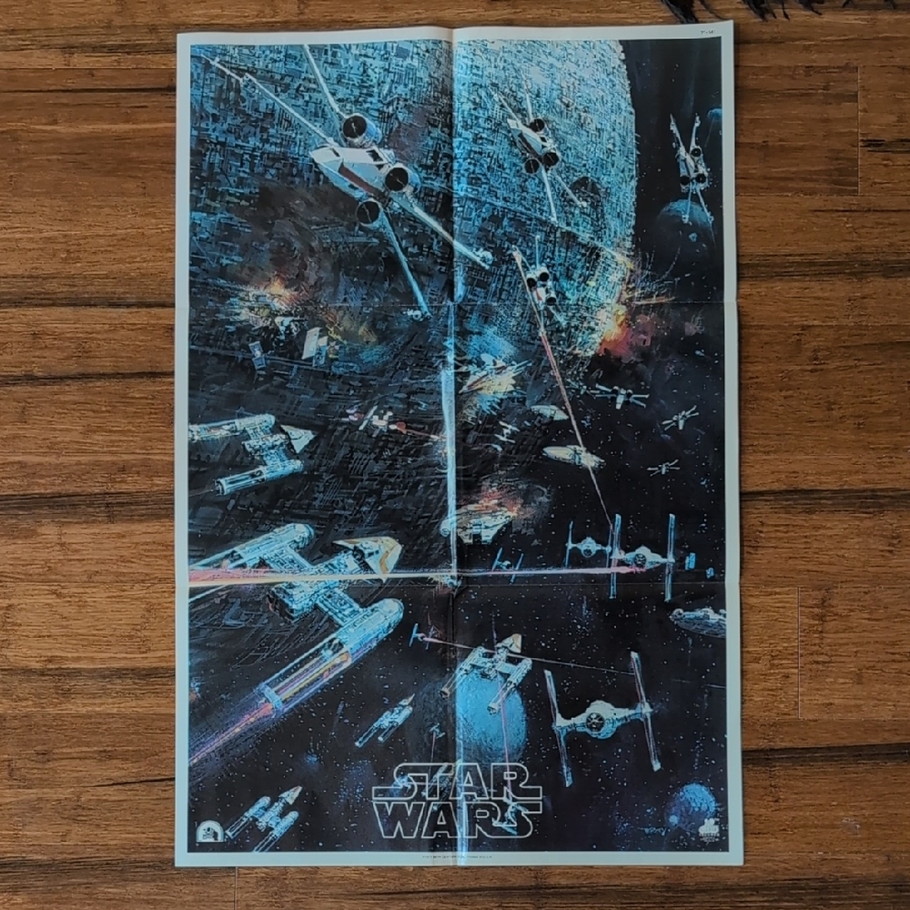 Vintage 1977 Star Wars LP Insert Poster